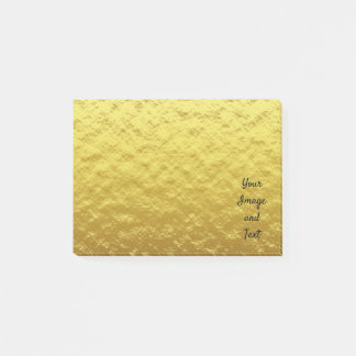Personalised luxury golden foil post-it notes