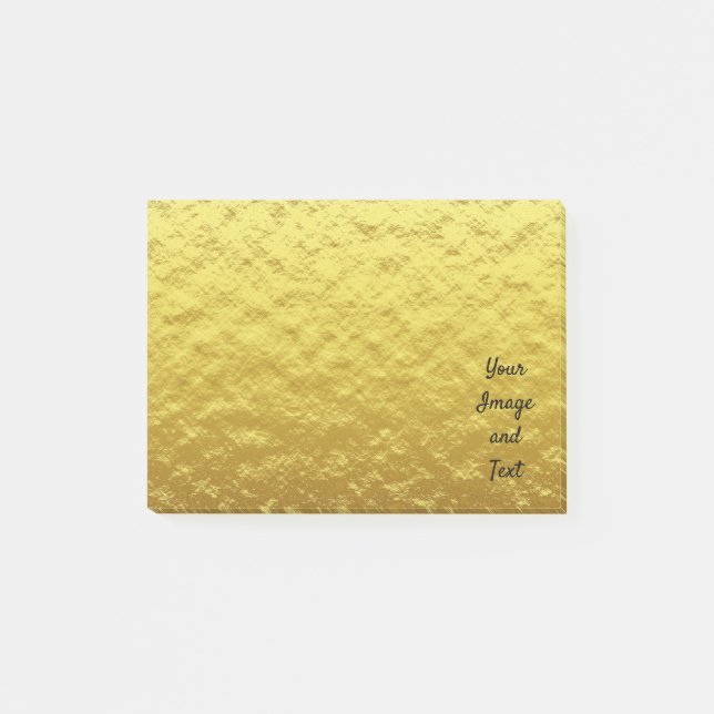 Personalised luxury golden foil post-it notes (Front)