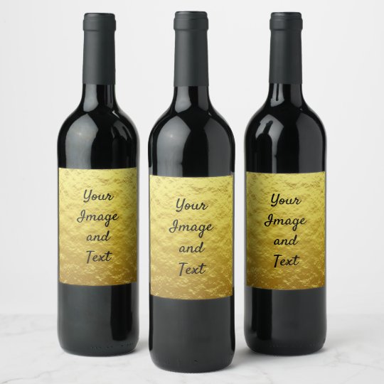 Personalised luxury golden foil wine label | Zazzle.co.uk