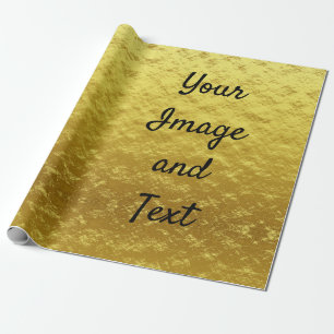 Personalised luxury golden foil wrapping paper