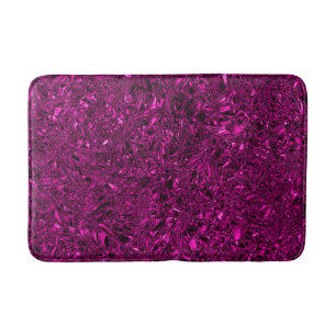 Personalised luxury magenta crushed foil bath mat