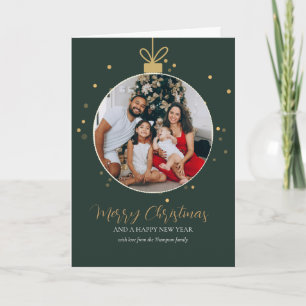 Personalised luxury modern family photo Christmas  Card