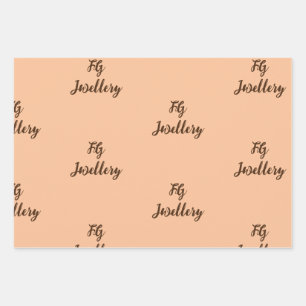 Personalised Luxury Name Small Business Wrapping . Wrapping Paper Sheet