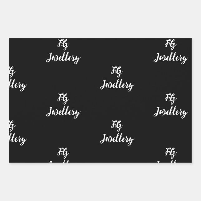 Personalised Luxury Name Small Business Wrapping . Wrapping Paper Sheet (Front)