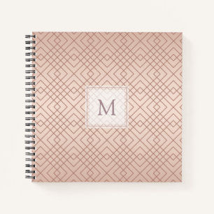 Personalised Luxury pattern Rose Gold Notebook