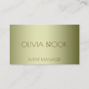 Personalised luxury powder green metallic foil business card