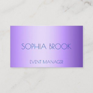 Personalised luxury purple metallic foil business card