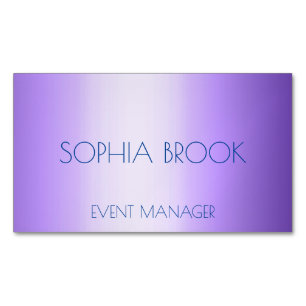 Personalised luxury purple metallic foil Magnetic business card