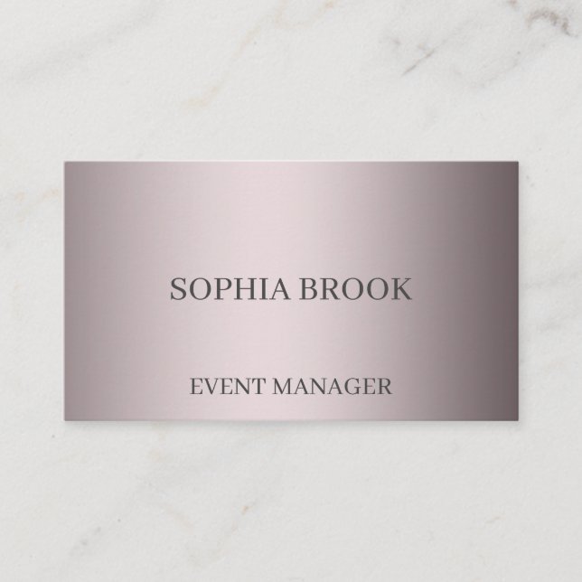 Personalised luxury silver metallic foil business card (Front)