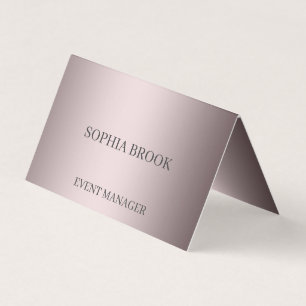Personalised luxury silver metallic foil business card