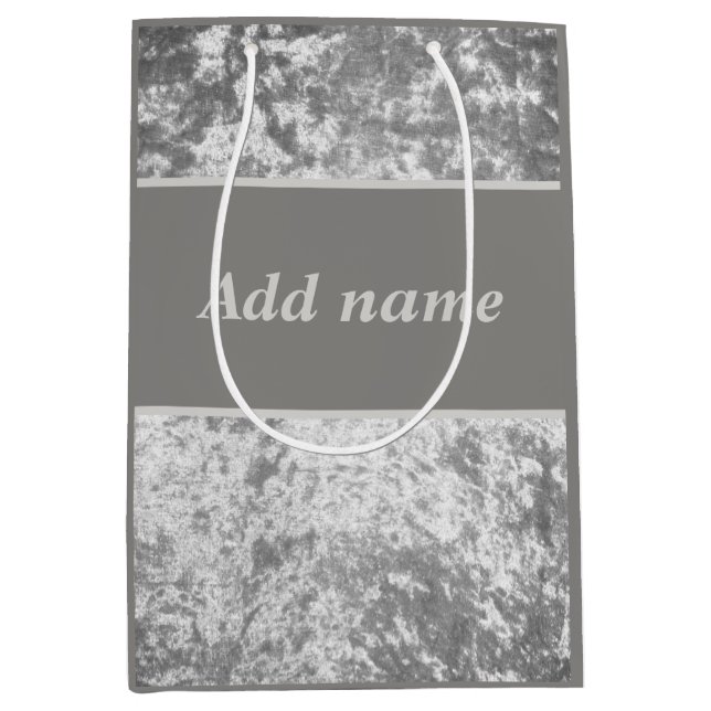 Personalised Luxury velvet special gift bag (Front)