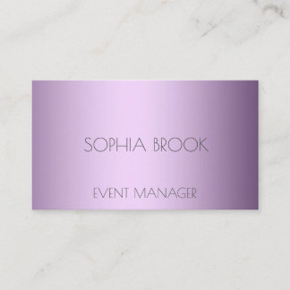 Personalised luxury violet metallic foil business card