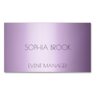 Personalised luxury violet metallic foil Magnetic business card