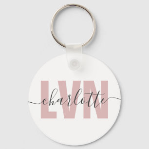 Personalised LVN Licensed Vocational Nurse Chic Key Ring