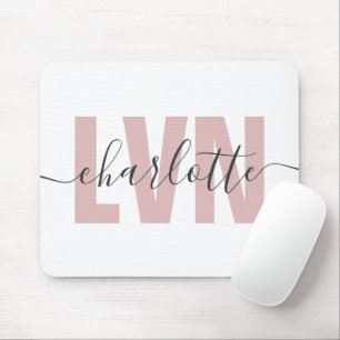Personalised LVN Licensed Vocational Nurse Chic Mouse Mat