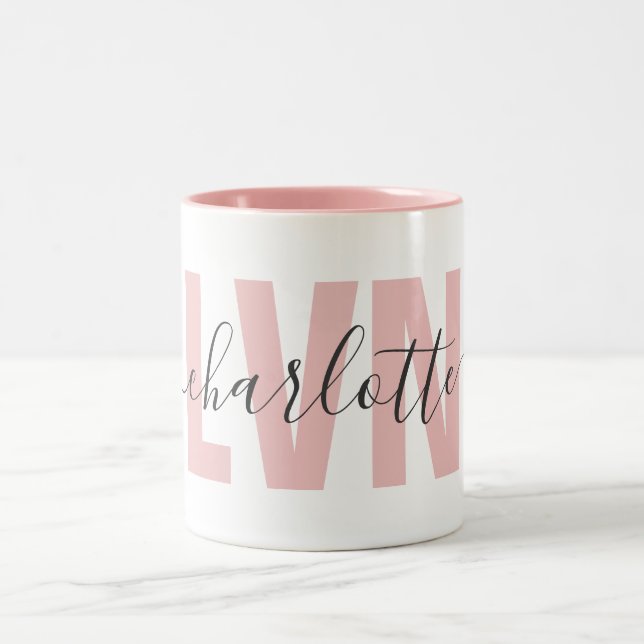 Personalised LVN Licensed Vocational Nurse Chic Two-Tone Coffee Mug (Center)
