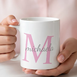 Personalised M Monogram Name Coffee Mug