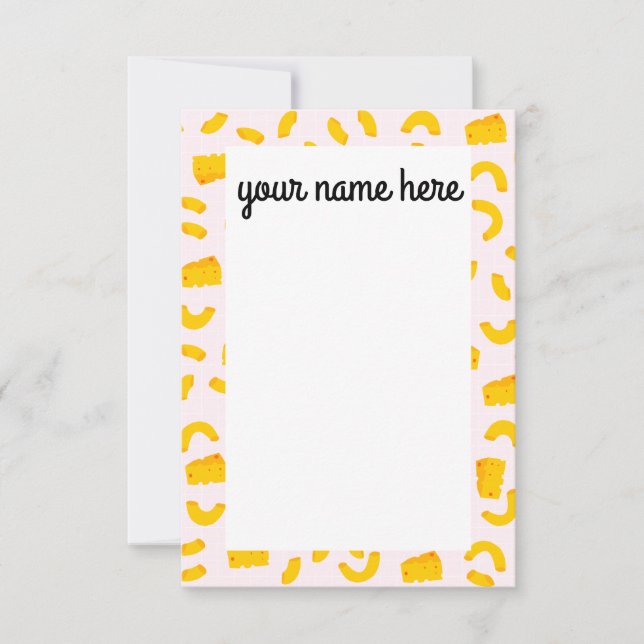 Personalised Mac and Cheese Notecards (Front)
