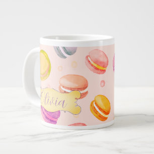Personalised Macarons Watercolor Mug