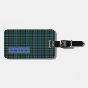 Personalised MacKenzie Tartan Mens Luggage Tag