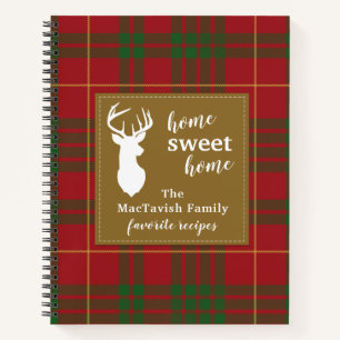 Personalised MacTavish Tartan Plaid Family Recipes Notebook