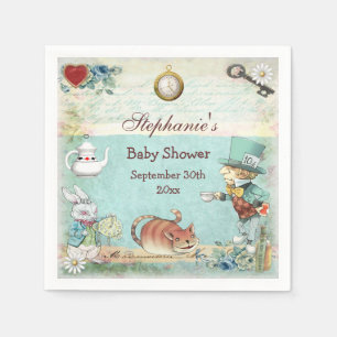 Personalised Mad Hatter Baby Shower Napkin