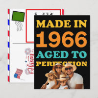 Personalised Made in 1966 aged to perfection, 4th
