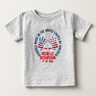 Personalised Made In The USA Baby T-Shirt