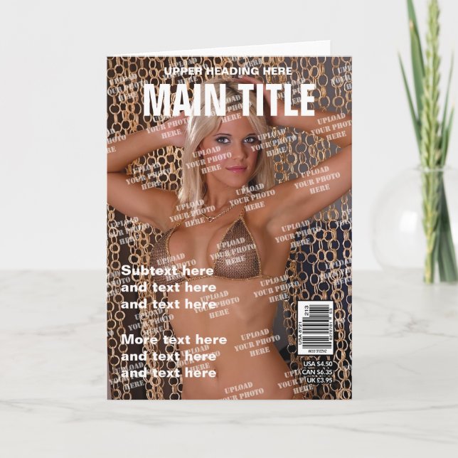 Personalised Magazine Cover Card (Front)
