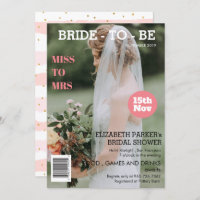 Personalised Magazine Cover Photo Bridal Shower