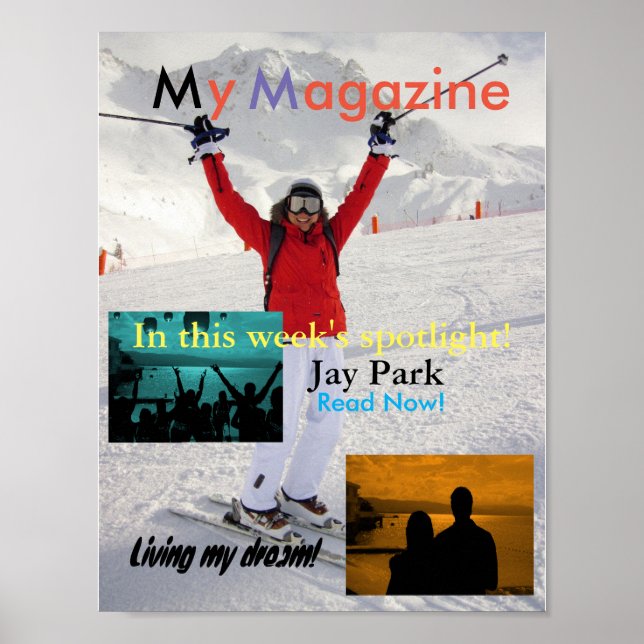 Personalised Magazine Cover Template Poster (Front)