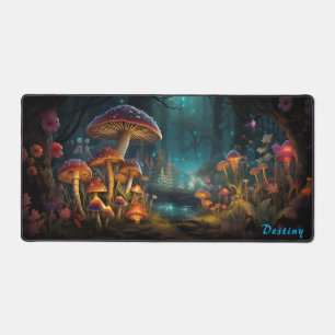 Personalised Magic Mushroom Forest Desk Mat