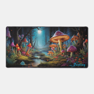 Personalised Magic Mushroom Forest Desk Mat