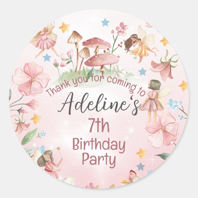 Personalised Magical Fairy Garden Stickers (Front)