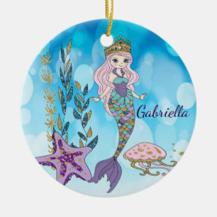 Personalised Magical Glitter Mermaid Ornament