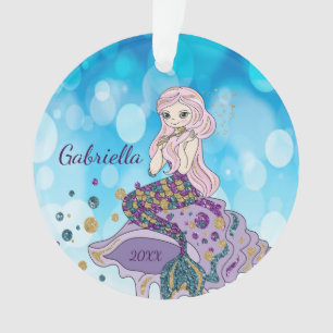 Personalised Magical Glitter Mermaid Ornament