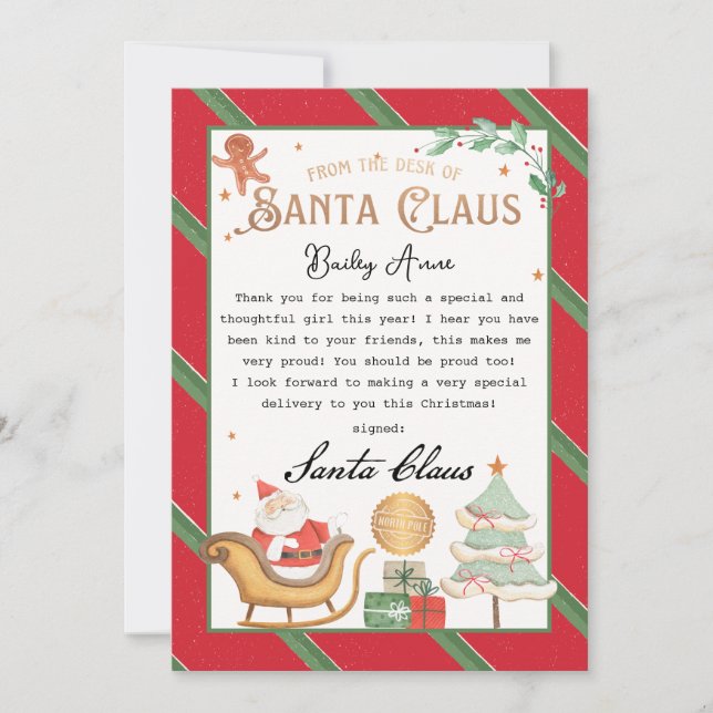 Personalised Magical Letter from Santa Printable Invitation (Front)