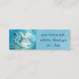 Personalised Magical Swan During a Summer Shower Mini Business Card