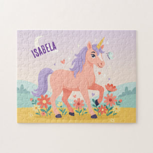 Personalised Magical Unicorn Fantasy Jigsaw Puzzle