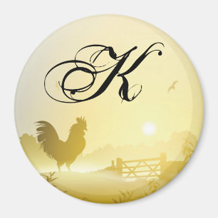 Personalised Magnet Sunny Morning Farm Country Rus