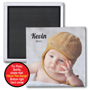 Personalised magnet with photo