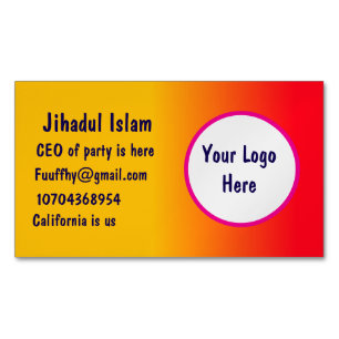 Personalised  	Magnetic business card