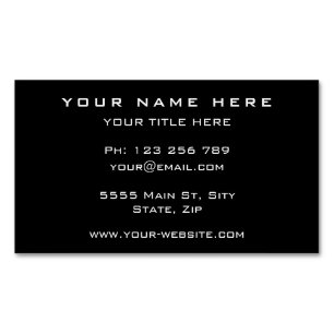 Personalised Magnetic Business Card Your Colours