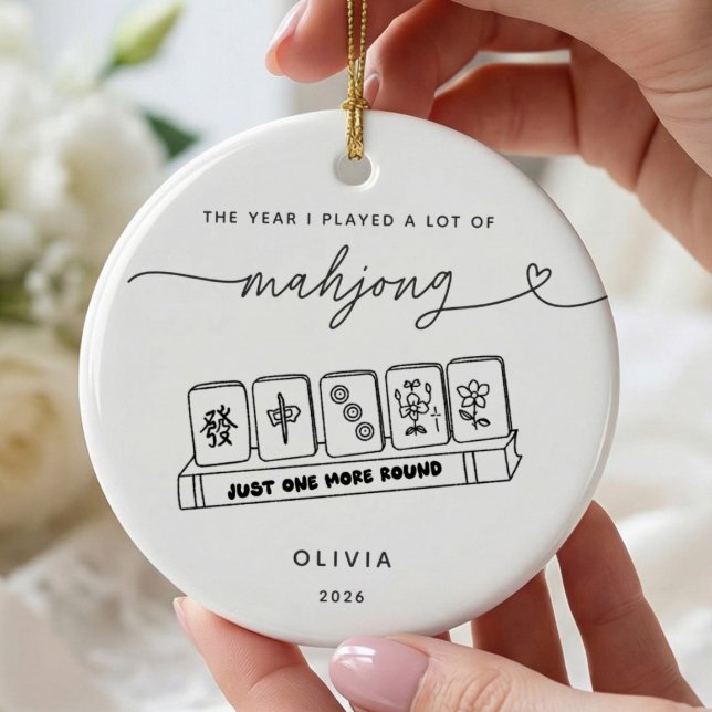 Personalised Mahjong Christmas Ornament (Creator Uploaded)