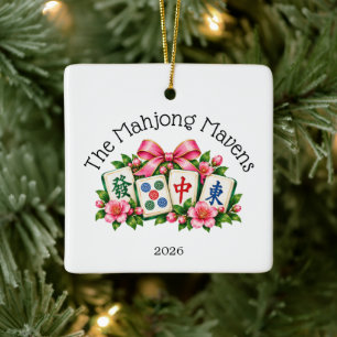 Personalised Mahjong Group Ornament Mahjong Gift