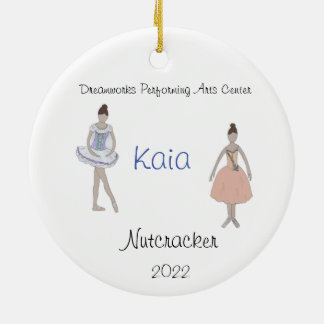 Personalised Maid/Flower/Marzipan Nutcracker Ceramic Tree Decoration