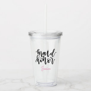 Personalised Maid of Honour Acrylic Tumbler