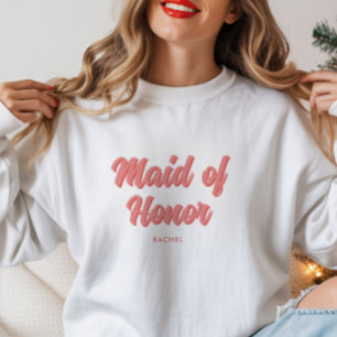 Personalised Maid of Honour Bachelorette Bridal Sweatshirt