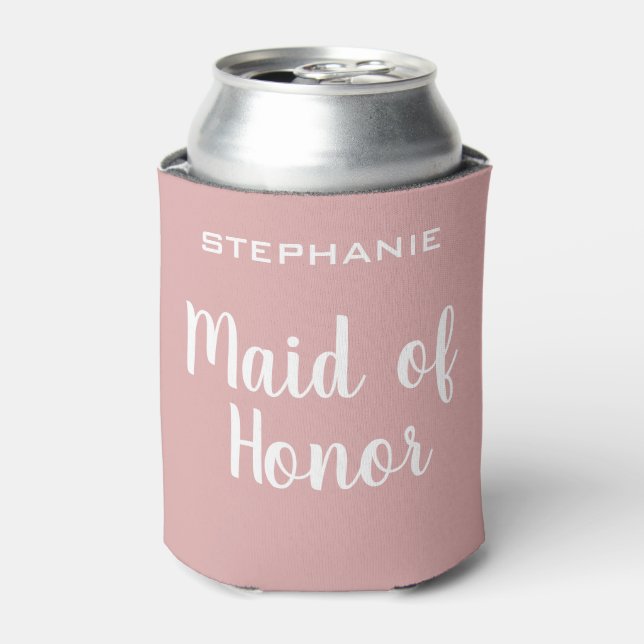 Personalised Maid Of Honour Bridal Party  Can Cooler (Can Front)
