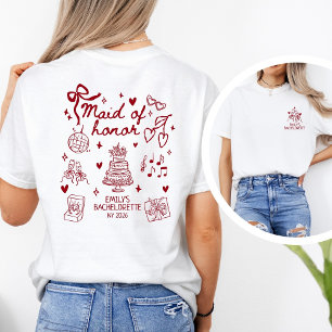 Personalised Maid of Honour Champagne Toast T-Shirt